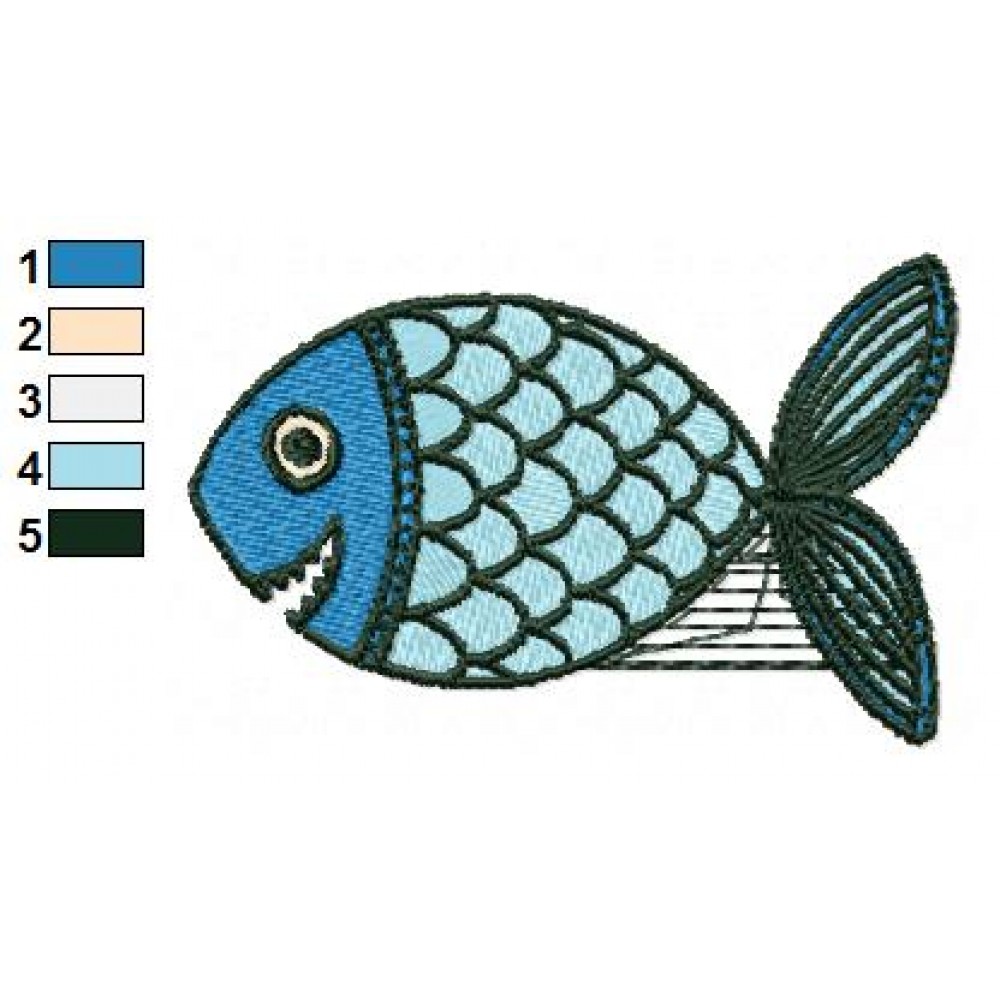 Free Fish 01 Embroidery Design